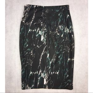 Green Zara Midi Skirt